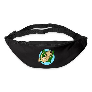 Bartagame cool auf Kissen Reptil Reptilie - Gürteltasche - Schwarz - Vorne