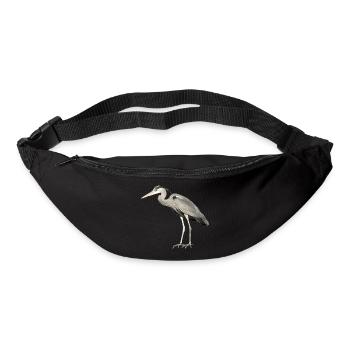 Le héron cendré est devenu à la maison - Sac banane - noir - Devant