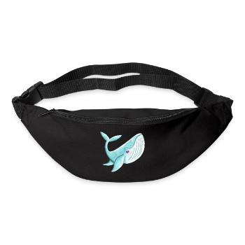 Wal Mit Herz I Buckelwal Walfisch Geschenk Comic - Gürteltasche - Schwarz - Vorne
