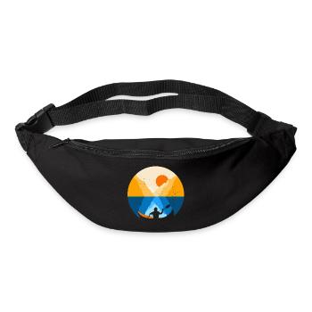 Kanu I Kajak im Fjord bei Sonnenaufgang - Gürteltasche - Schwarz - Vorne