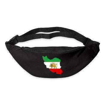 Iranische Flagge Löwe und Sonne - شیر خورشید پرچم - Gürteltasche - Schwarz - Vorne