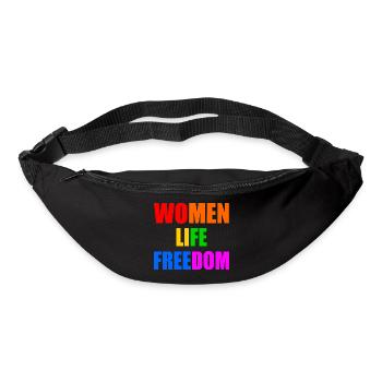 WOMEN LIFE FREEDOM - Sac banane - noir - Devant