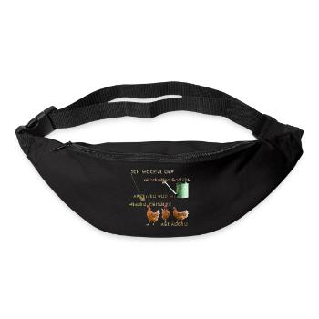 Hühner Garten Spruch - Gürteltasche - Schwarz - Vorne
