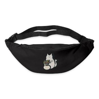 Curious, crazy cat - Bum bag - black - Front