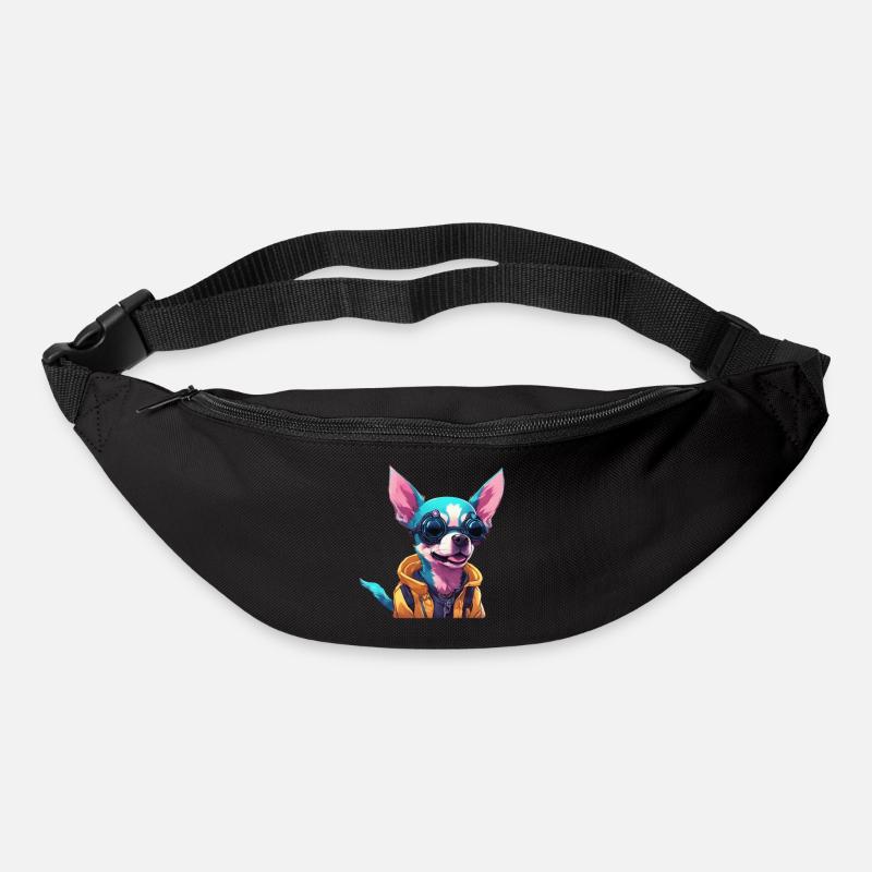 TechTails // Cyberpunk Hund - Gürteltasche - Schwarz