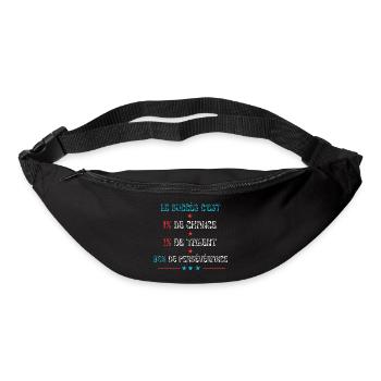 Motivation pour le succés - Sac banane - noir - Devant