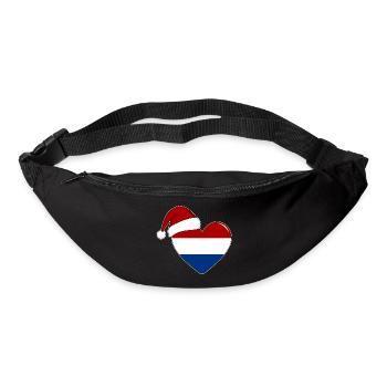 Holland Flag Christmas Heart - Bum bag - black - Front