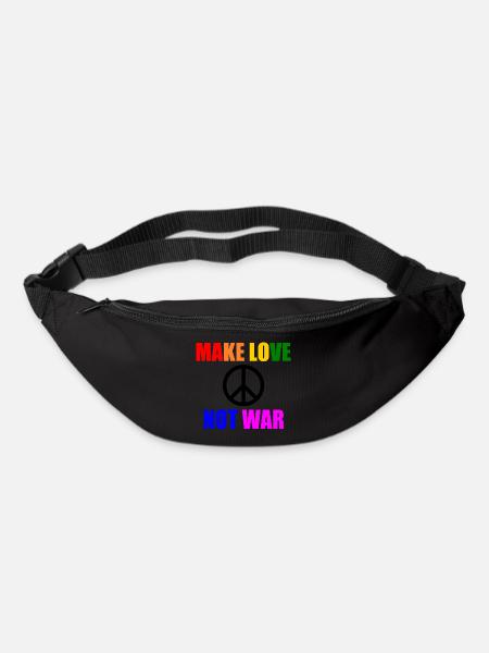 Make love not war - Gürteltasche - Schwarz