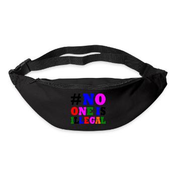 No one is illegal - Bum bag - black - Front