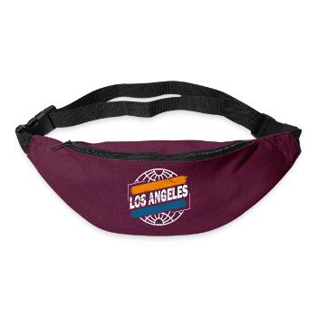 Los Angeles, Kalifornien - Gürteltasche - Burgunderrot - Vorne