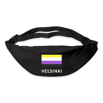Non binary Pride Flag Helsinki - Bum bag - black - Front