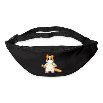 Hamster Baseball Baseball Bat - Bum bag - black - Front