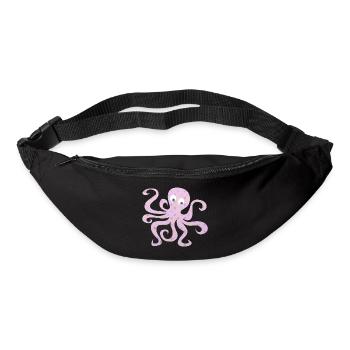 Oktopus Dots rosa Punkte Kinderzimmer Tintenfisch - Gürteltasche - Schwarz - Vorne
