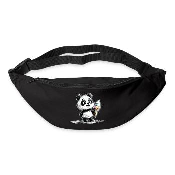 Panda mit Eis - Gürteltasche - Schwarz - Vorne