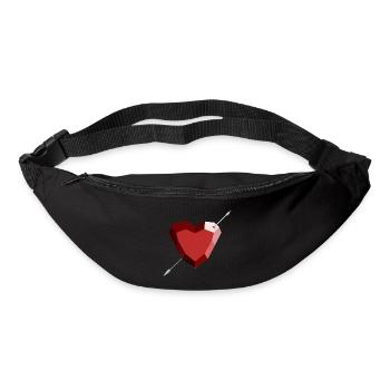 Wounded Ruby Heart – Liebe, Schönheit und Trennung - Gürteltasche - Schwarz - Vorne