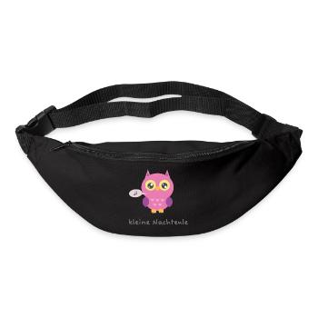 Cuddly owl with a singing note - Bum bag - black - Front