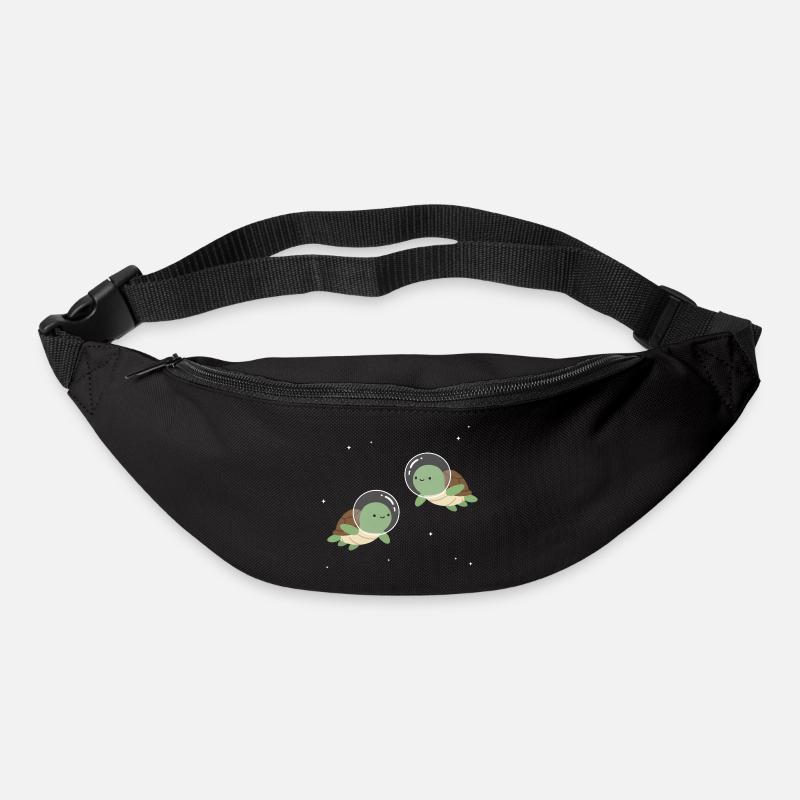 Tortues de l’espace mignonnes - Sac banane - noir