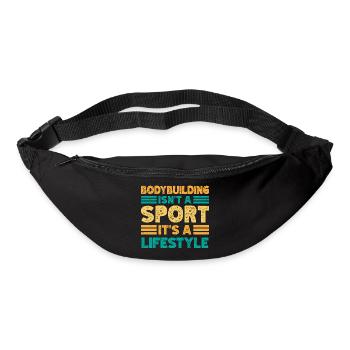 La motivation fitness : le bodybuilder n’est pas un sport - Sac banane - noir - Devant