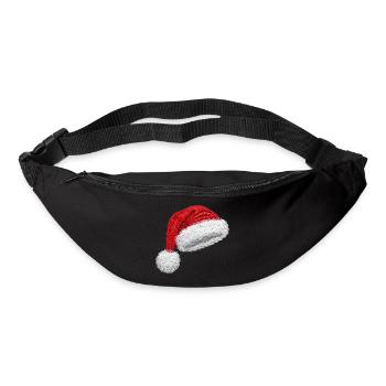 Bestickte, gemütliche klassische Weihnachtsmannmütze (bedruckt) - Gürteltasche - Schwarz - Vorne