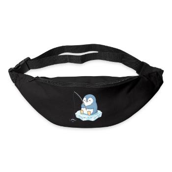 Cute Penguin Angler Cartoon Fishing Fishing - Bum bag - black - Front