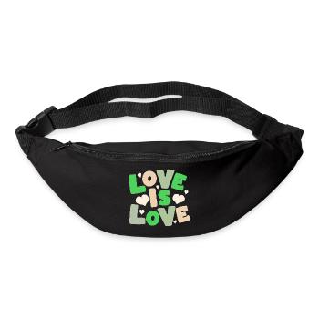 Love Is Love Herz Design - Gürteltasche - Schwarz - Vorne