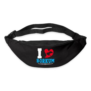 Borkumer Insel I LOVE BORKUM Lustiges - Gürteltasche - Schwarz - Vorne