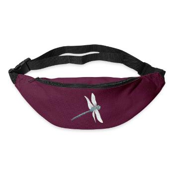 Teal Dragonfly Illustration - Bum bag - burgundy - Front