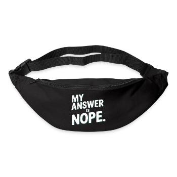 Ma réponse est non, sarcasme drôle, je dis pour - Sac banane - noir - Devant