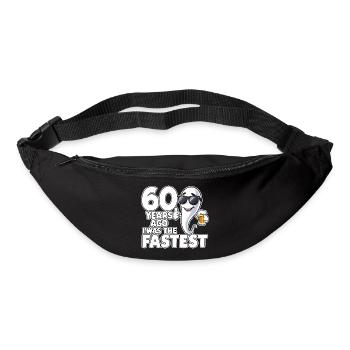 60 Years Ago The Fastest Funny Birthday - Bum bag - black - Front