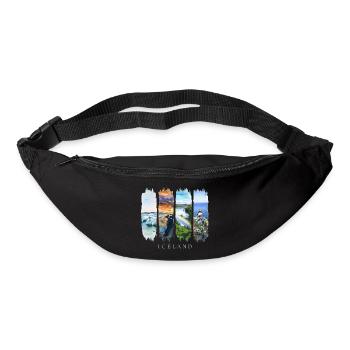 Voyage de vacances en Islande – Islande Nature & Aurores Boréales - Sac banane - noir - Devant