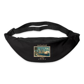 Abu Dhabi Vintage Reisemarke - Gürteltasche - Schwarz - Vorne