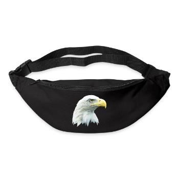 Adlerkopf, Weißkopfseeadler, Adler, Greifvogel aus - Gürteltasche - Schwarz - Vorne
