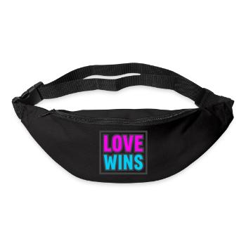 Love Wins Lettering Logo - Bum bag - black - Front