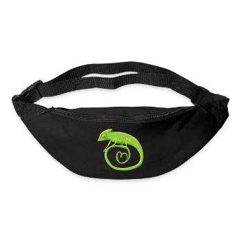Chamäleonkringel mit Herz - Gürteltasche - Schwarz - Vorne