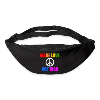 Make love not war - Sac banane - noir - Devant