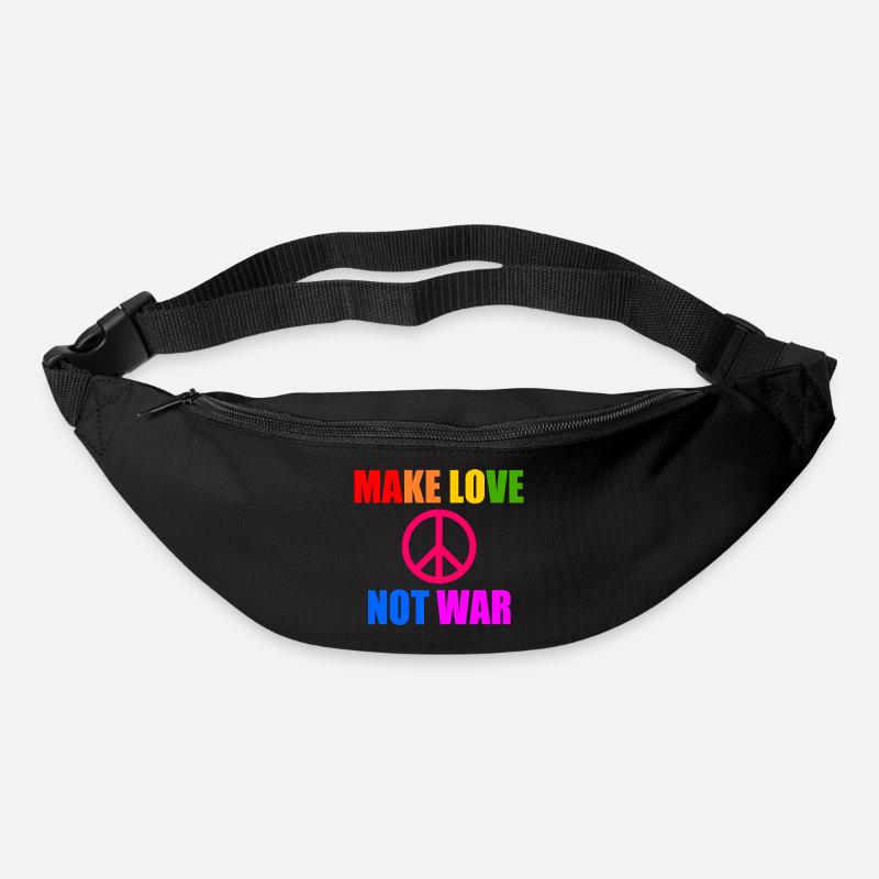 Make love not war - Sac banane - noir