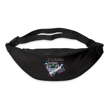 Vintage 1983 39 Cadeau Anniversaire Rétro Cassette - Sac banane - noir - Devant