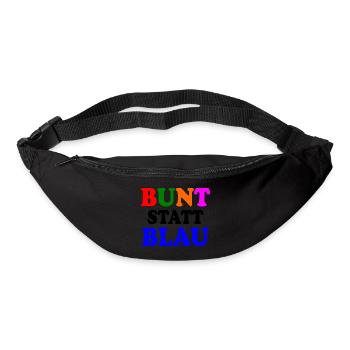 Bunt statt blau - Gürteltasche - Schwarz - Vorne