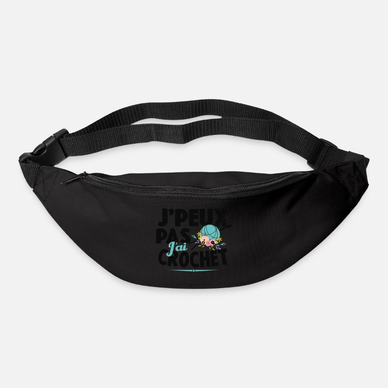 Je Peux Pas J'ai Crochet Cadeau Couture - Sac banane - noir