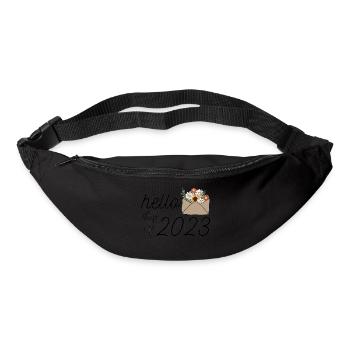 hello 2023 sunflower welcome 2023 shirt new year - Bum bag - black - Front