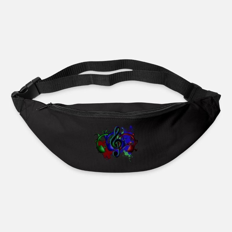 Kopfhörer Notenschlüssel - Gürteltasche - Schwarz