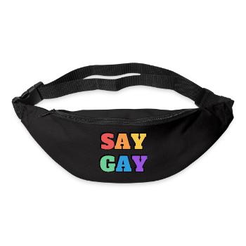 SAY GAY - LGBTQ Pride Accessoires - Gürteltasche - Schwarz - Vorne