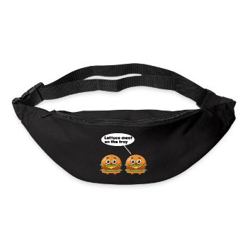 Salatfleisch auf dem Tablett lustiges Burger-Wortspiel - Gürteltasche - Schwarz - Vorne