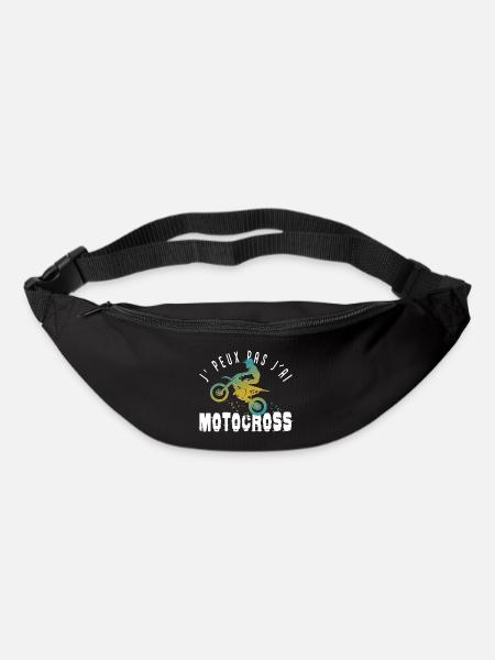J'peux pas j'ai motocross cadeau humour moto cross - Sac banane - noir