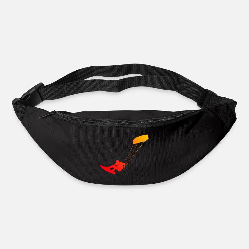 Kitesurfer Kite Kitesurf Kitesurfing Kiting - Sac banane - noir
