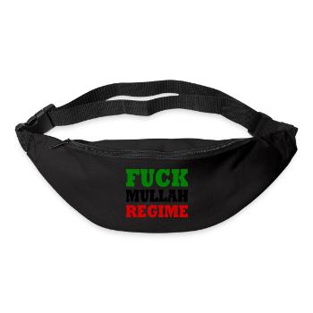 Fuck mullah regime iran - Gürteltasche - Schwarz - Vorne