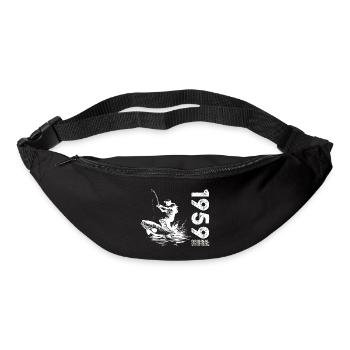 65ème Anniversaire Pêcheur Pêche 1959 Millésime 1959 - Sac banane - noir - Devant