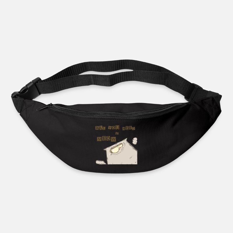 Funny cat - Bum bag - black