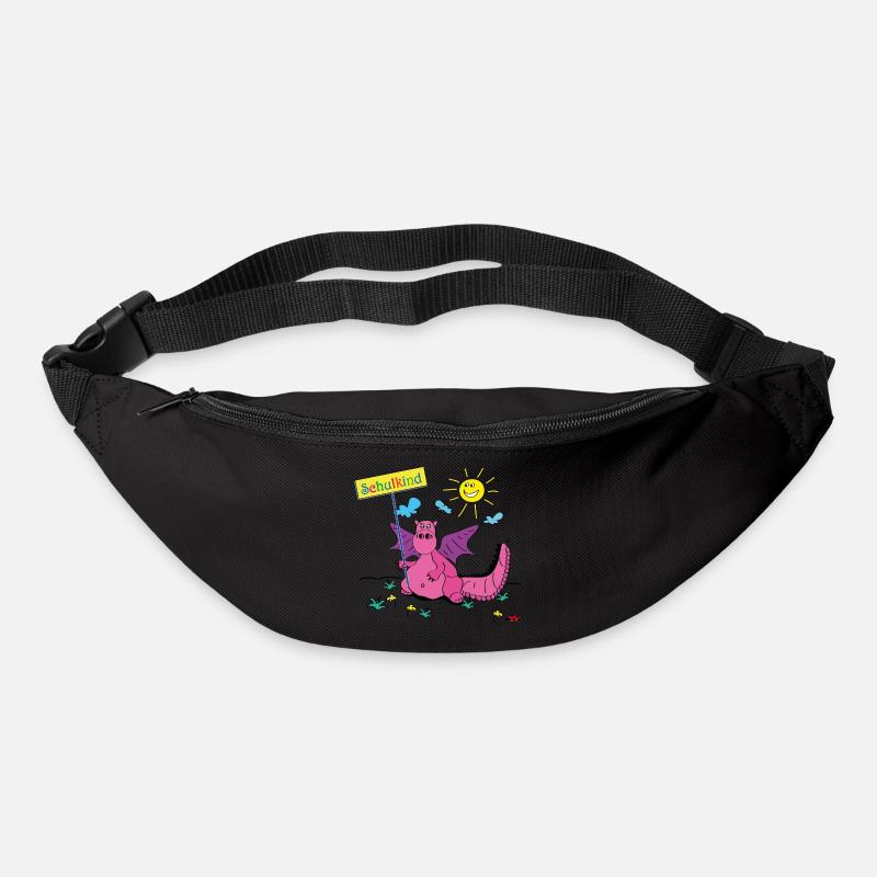 Kleiner Drache ist jetzt ein Schulkind - Gürteltasche - Schwarz