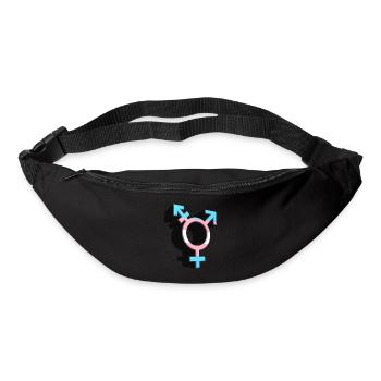 Transgender Symbol Transgender Flagge Trans farben - Gürteltasche - Schwarz - Vorne
